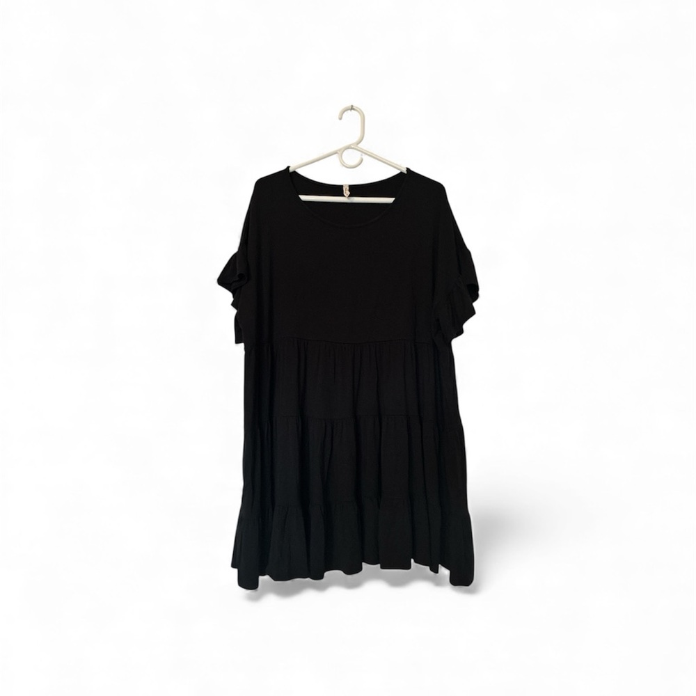 Beeson River Black Ruffle Sleeve Tunic